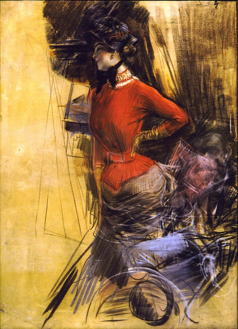 Lady in Red Coat | ジョヴァンニ・ボルディーニ | アンド ファイン
